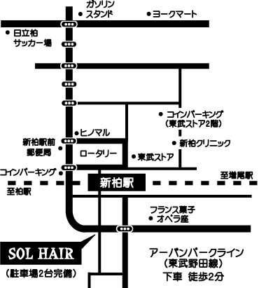 SOL HAIR 地図